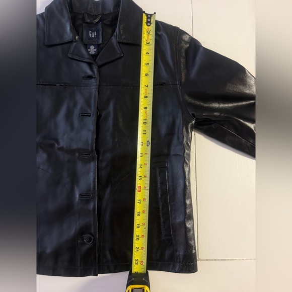 Kids GAP Black Genuine Leather Jacket Size XL - Picture 7 of 7